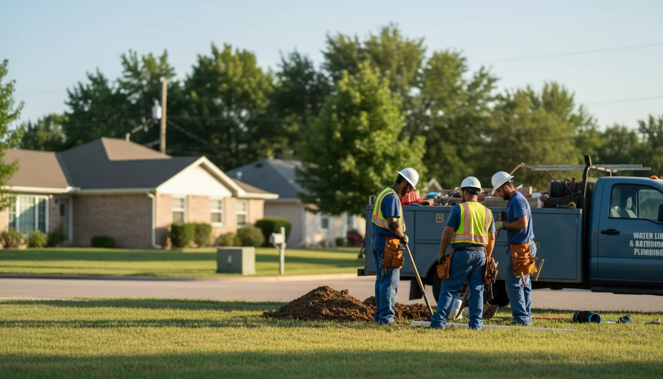 Residential water line and bathroom plumbing service in Houck, AZ
